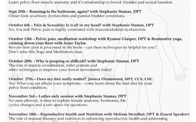 Pelvic Health 101 (Fall) Starting September 22nd!