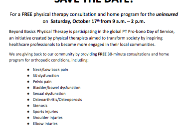 October Physical Therapy Happenings!